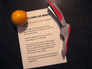 Stapling an Orange, step 2 (Click to enlarge)
