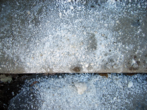 Salt on steps (Click to enlarge)