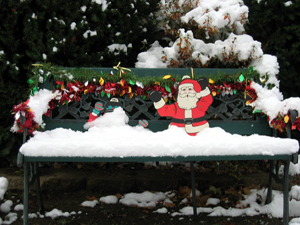 Santa Claus in snow (Click to enlarge)