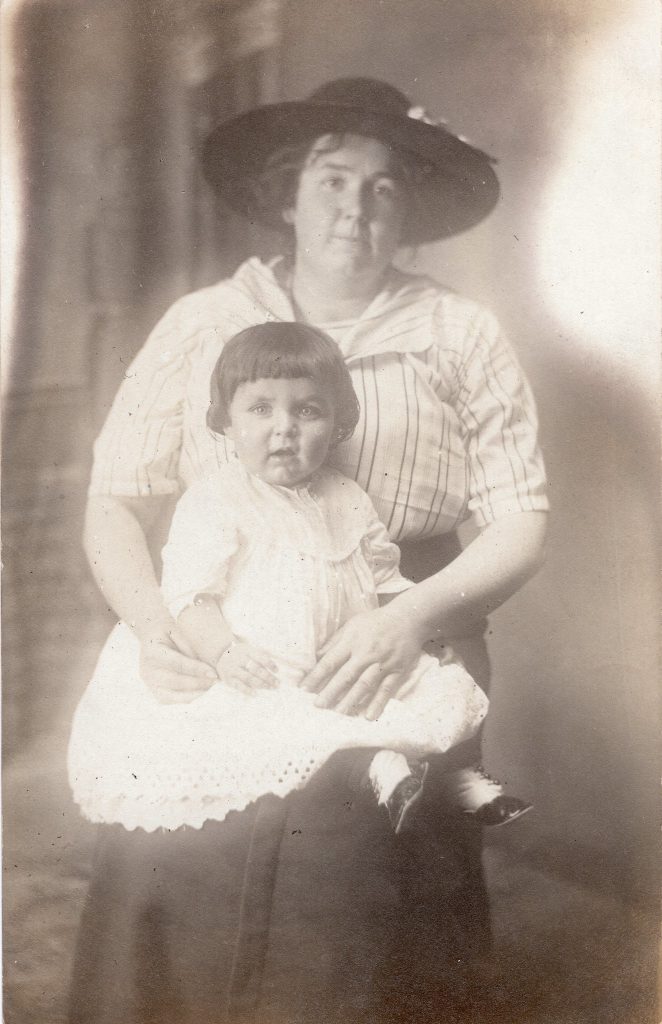 Hattie (Wilson) Wagner and son (either William Wagner Jr. or Ernest)
