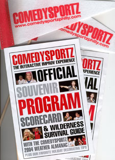 ComedySportz program (Click to enlarge)