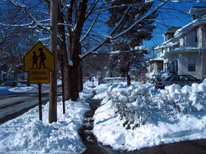 Snowy street (Click to enlarge)